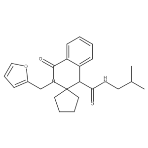 2'-(2-furylmethyl)-{N}-isobutyl-1'-oxo-1',4'-dihydro-2'{H}-spiro[cyclopentane-1,3'-isoquinoline]-4'-carboxamide Structure