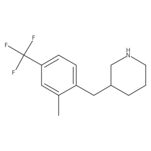 3-{[2-Methyl-4-(trifluoromethyl)phenyl]methyl}piperidine Structure