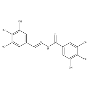 Benzoic acid, 3,4,5-trihydroxy-, 2-[(3,4,5-trihydroxyphenyl)methylene]hydrazide结构式