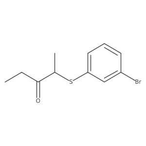 2-((3-Bromophenyl)thio)pentan-3-one结构式