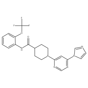 1-(6-(1H-imidazol-1-yl)pyrimidin-4-yl)-N-(2-(trifluoromethoxy)phenyl)piperidine-4-carboxamide Structure
