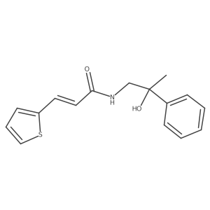 (E)-N-(2-hydroxy-2-phenylpropyl)-3-(thiophen-2-yl)acrylamide结构式