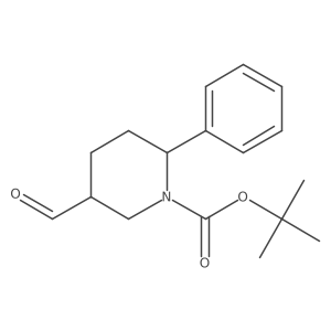 Tert-butyl 5-formyl-2-phenylpiperidine-1-carboxylate结构式