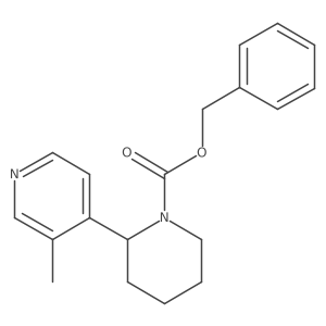 benzyl 2-(3-methyl-4-pyridyl)piperidine-1-carboxylate结构式