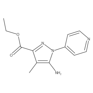 5-Amino-4-methyl-1-pyridin-4-yl-1H-pyrazole-3-carboxylic acid ethyl ester结构式