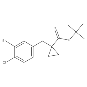 tert-Butyl 1-(3-bromo-4-chlorobenzyl)cyclopropanecarboxylate Structure