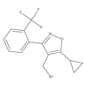 4-(Bromomethyl)-5-cyclopropyl-3-[2-(trifluoromethyl)phenyl]isoxazole Structure