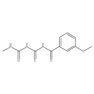 3-Methoxy-N-[[[(methylamino)carbonyl]amino]thioxomethyl]benzamide Structure