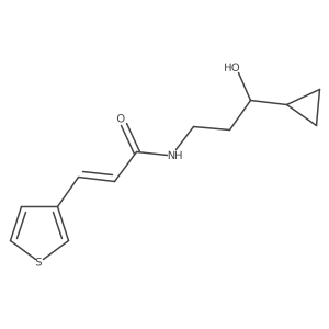 (E)-N-(3-cyclopropyl-3-hydroxypropyl)-3-(thiophen-3-yl)acrylamide Structure