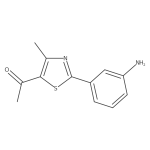 1-(2-(3-Aminophenyl)-4-methylthiazol-5-yl)ethanone结构式