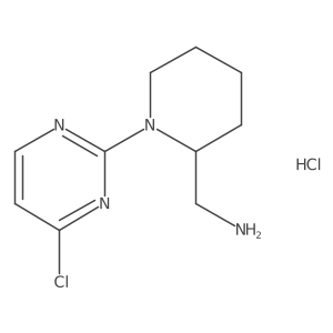 (1-(4-Chloropyrimidin-2-yl)piperidin-2-yl)methanamine hydrochloride Structure