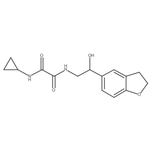 N1-cyclopropyl-N2-(2-(2,3-dihydrobenzofuran-5-yl)-2-hydroxyethyl)oxalamide结构式