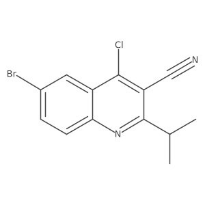 6-Bromo-4-chloro-2-isopropylquinoline-3-carbonitrile Structure