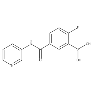 2-Fluoro-5-(3-pyridylcarbamoyl)benzeneboronic acid结构式