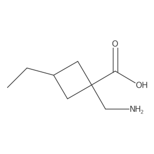 1-(Aminomethyl)-3-ethylcyclobutane-1-carboxylic acid Structure