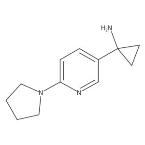 1-[6-(Pyrrolidin-1-yl)pyridin-3-yl]cyclopropan-1-amine Structure
