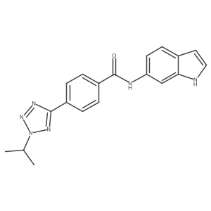 N-(1H-indol-6-yl)-4-[2-(propan-2-yl)-2H-tetrazol-5-yl]benzamide结构式