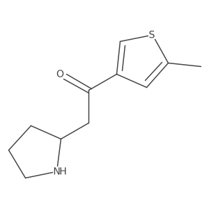 1-(5-Methylthiophen-3-yl)-2-(pyrrolidin-2-yl)ethan-1-one结构式