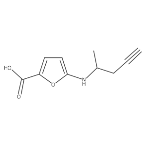 5-[(Pent-4-yn-2-yl)amino]furan-2-carboxylic acid Structure