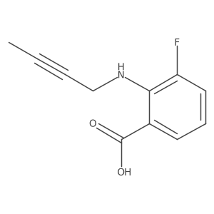 2-[(But-2-yn-1-yl)amino]-3-fluorobenzoic acid结构式