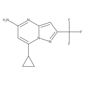 7-Cyclopropyl-2-(trifluoromethyl)pyrazolo[1,5-a]pyrimidin-5-amine Structure
