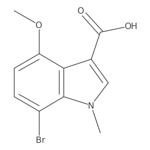 7-Bromo-4-methoxy-1-methyl-1H-indole-3-carboxylic acid Structure