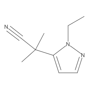 2-(1-ethyl-1H-pyrazol-5-yl)-2-methylpropanenitrile Structure