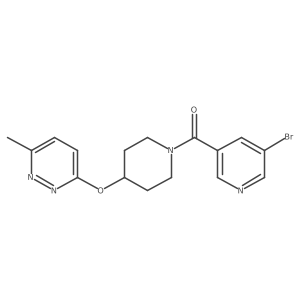 (5-Bromopyridin-3-yl)(4-((6-methylpyridazin-3-yl)oxy)piperidin-1-yl)methanone结构式
