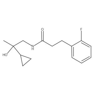 N-(2-cyclopropyl-2-hydroxypropyl)-3-(2-fluorophenyl)propanamide Structure