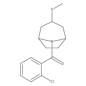 (2-chlorophenyl)((1R,5S)-3-(methylthio)-8-azabicyclo[3.2.1]octan-8-yl)methanone结构式