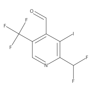 2-(Difluoromethyl)-3-iodo-5-(trifluoromethyl)pyridine-4-carboxaldehyde结构式