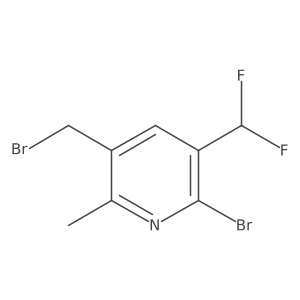 2-Bromo-5-(bromomethyl)-3-(difluoromethyl)-6-methylpyridine Structure
