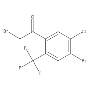 4'-Bromo-5'-chloro-2'-(trifluoromethyl)phenacyl bromide结构式