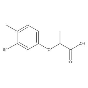 (2R)-2-(3-bromo-4-methylphenoxy)propanoic acid Structure