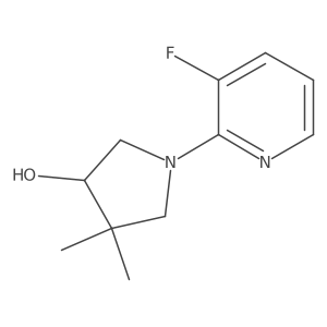 1-(3-Fluoropyridin-2-yl)-4,4-dimethylpyrrolidin-3-ol结构式