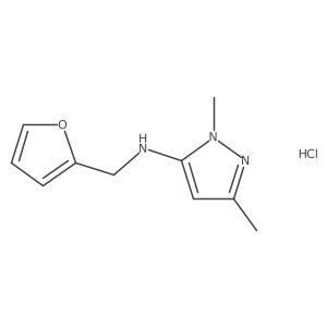 N-(2-furylmethyl)-1,3-dimethyl-1H-pyrazol-5-amine结构式