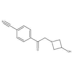 4-(2-(3-Hydroxyazetidin-1-yl)acetyl)benzonitrile结构式