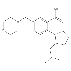 2-(2-((Dimethylamino)methyl)pyrrolidin-1-yl)-5-(morpholinomethyl)benzoic acid结构式