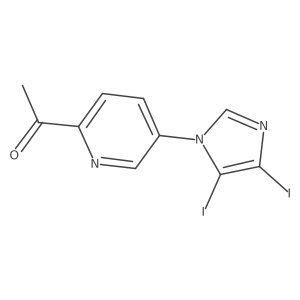 1-[5-(4,5-diiodo-1H-imidazol-1-yl)pyridin-2-yl]ethan-1-one Structure