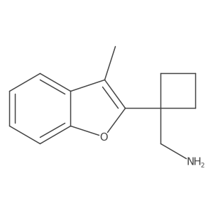 [1-(3-Methyl-1-benzofuran-2-yl)cyclobutyl]methanamine结构式