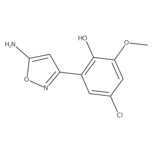 2-(5-Amino-1,2-oxazol-3-yl)-4-chloro-6-methoxyphenol结构式