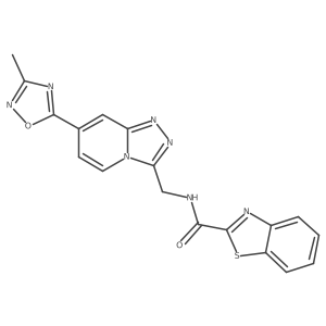 N-((7-(3-methyl-1,2,4-oxadiazol-5-yl)-[1,2,4]triazolo[4,3-a]pyridin-3-yl)methyl)benzo[d]thiazole-2-carboxamide Structure