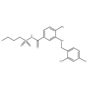 Benzamide,4-amino-n-(butylsulfonyl)-3-[[(2,4-dichlorophenyl)methyl]amino]-结构式
