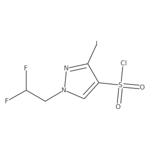 1-(2,2-Difluoroethyl)-3-iodopyrazole-4-sulfonyl chloride Structure