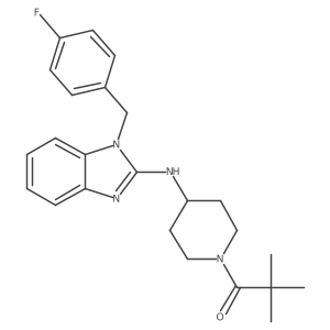 1-[4-[[1-[(4-Fluorophenyl)methyl]-1H-benzimidazol-2-yl]amino]-1-piperidinyl]-2,2-dimethyl-1-propanone Structure