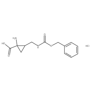 1-Amino-2-({[(benzyloxy)carbonyl]amino}methyl)cyclopropane-1-carboxylic acid hydrochloride Structure