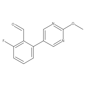 2-Fluoro-6-(2-methoxypyrimidin-5-yl)benzaldehyde结构式