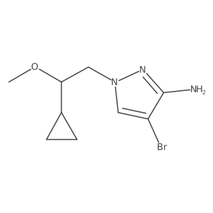 4-bromo-1-(2-cyclopropyl-2-methoxyethyl)-1H-pyrazol-3-amine结构式