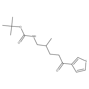 Tert-butyl (2-methyl-5-oxo-5-(thiophen-3-yl)pentyl)carbamate Structure
