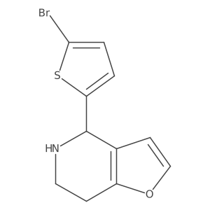 4-(5-bromothiophen-2-yl)-4H,5H,6H,7H-furo[3,2-c]pyridine结构式